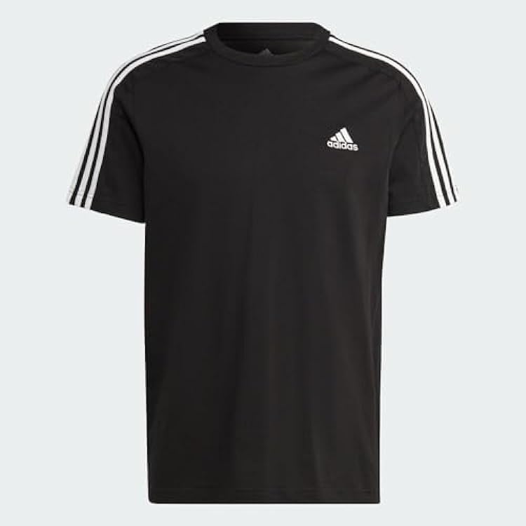 adidas Essentials Single Jersey 3-Stripes T-Shirt, Maglietta a Maniche Corte Uomo 763748736