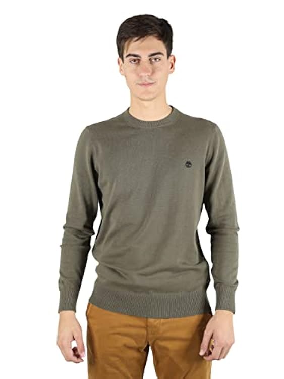 Timberland Williams River Cotton YD Sweater Leaf Green Polo a Maniche Lunghe Uomo 865956568
