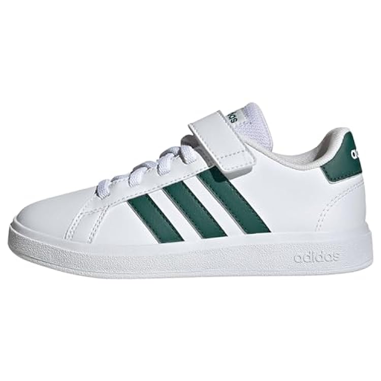 adidas Grand Court Elastic Lace And Top Strap Shoes, Sneaker Unisex-Bambini e Ragazzi 615415359