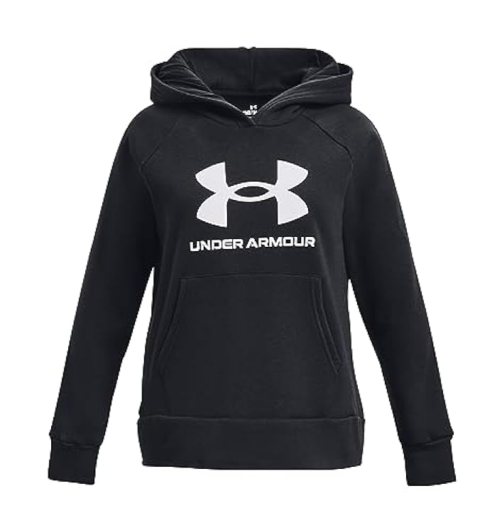 Under Armour Girls´ Standard Rival Fleece Big Logo Hoodie, (001) Black / / White, Small 523205937