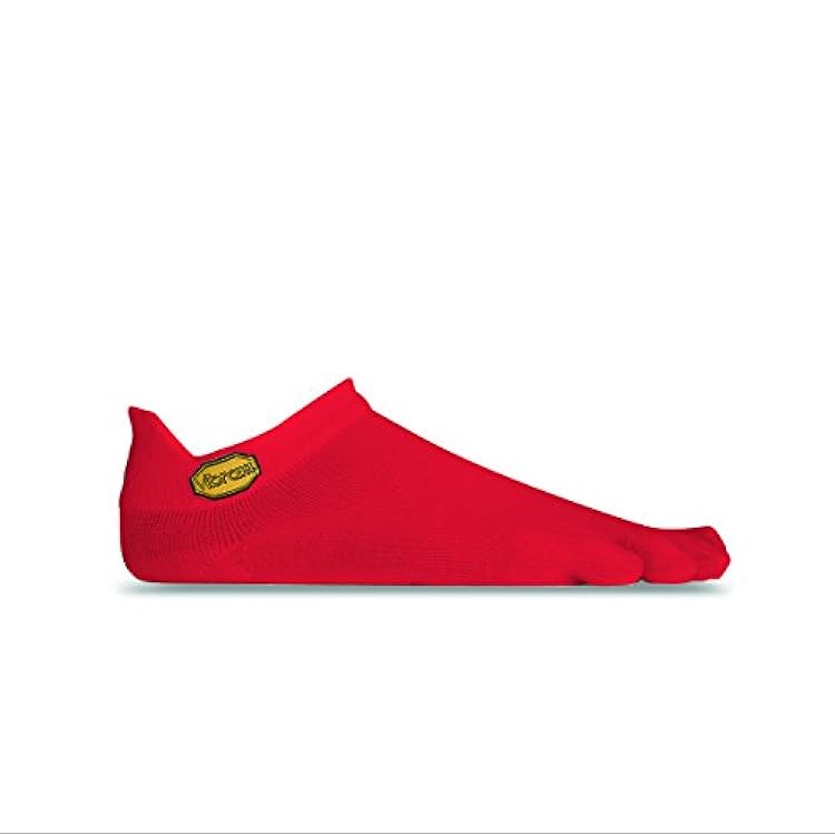 Vibram Five Fingers Athletic No Show Sock, Red, XL 614860582