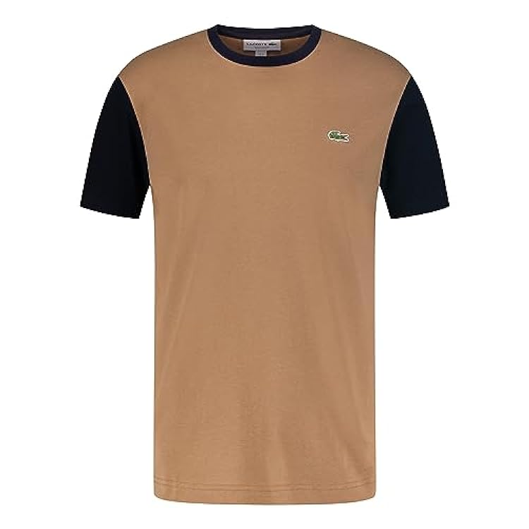 Lacoste Uomo T-Shirt con Logo, Marrone 077142228