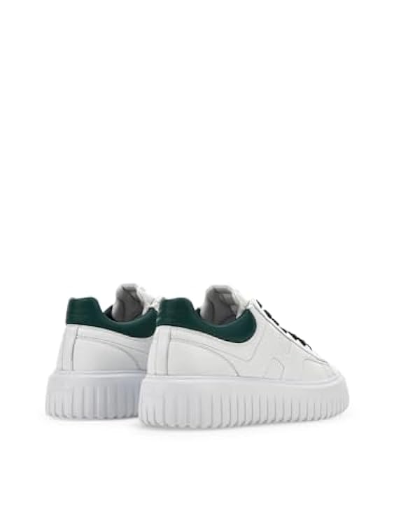 Hogan Sneakers H-Stripes Bianco e Verde Bottiglia HXM6450FC60QZB0ESS Bianco 42½ 203260688