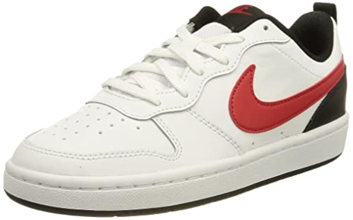 Nike Court Borough Low 2, Baby/Toddler Shoe, White/University Red-Black, 19.5 EU 925018682