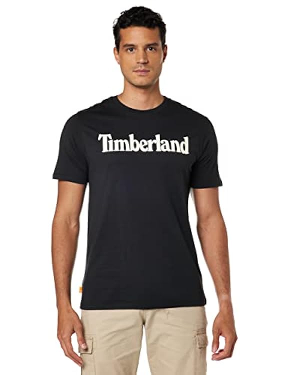 Timberland Northwood Tfo Wordmark Logo Short Sleeve Tee Black T-Shirt Uomo 384444067