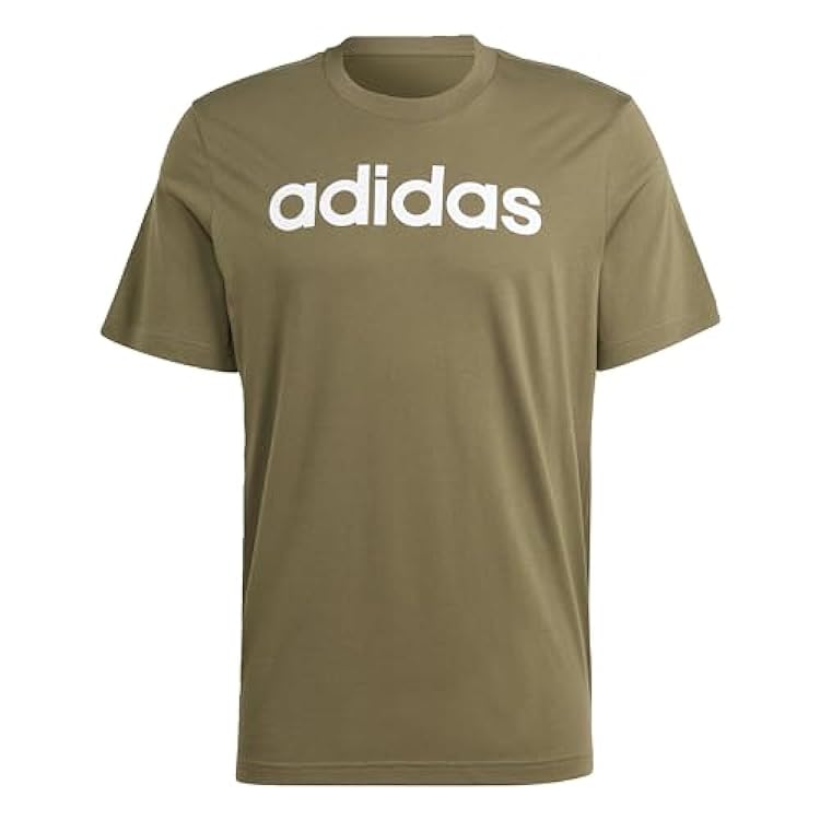 adidas Essentials Single Jersey Linear Embroidered Logo T-Shirt Uomo 339775116