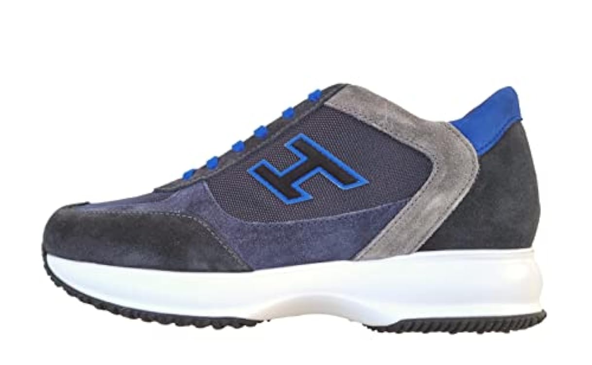 Hogan Scarpe Uomo Sneakers Interactive H Flock HXM00N0Q10102Q543E Blu Grigio 869445817