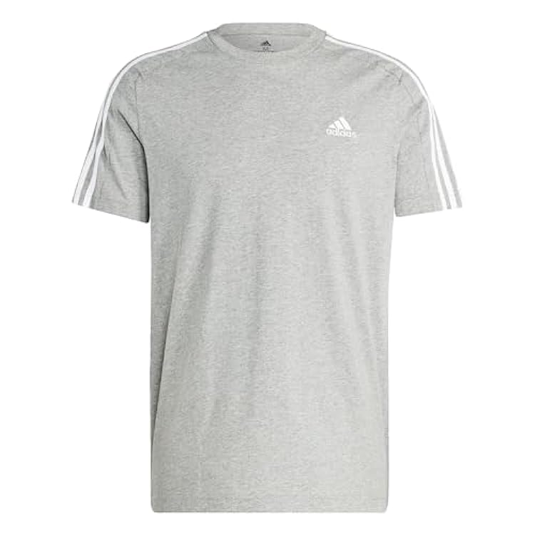adidas Essentials Single Jersey 3-Stripes T-Shirt, Maglietta a Maniche Corte Uomo 763748736
