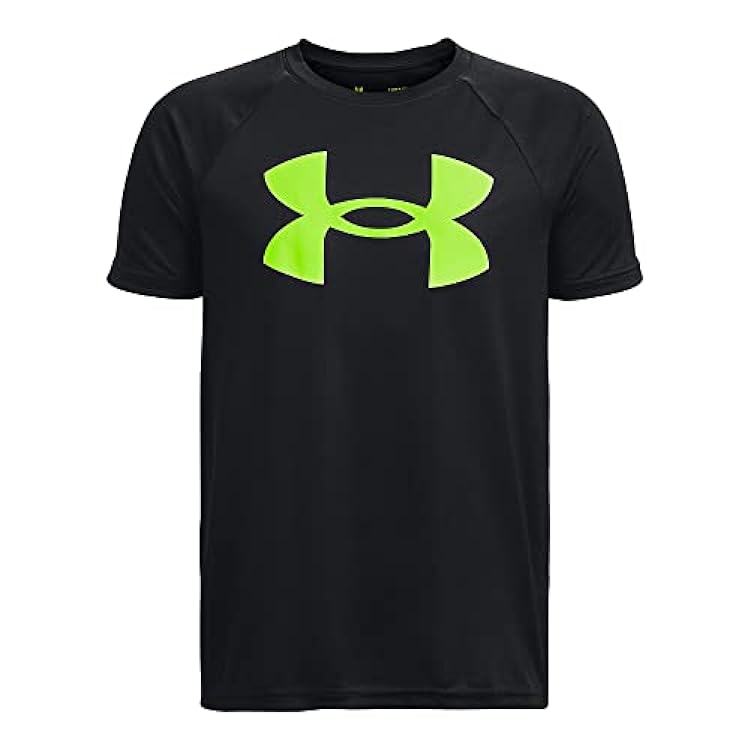 Under Armour Boys´ Standard Tech Big Logo Short Sleeve T-Shirt, (004) Black / / Lime Surge, Youth Medium 591313489
