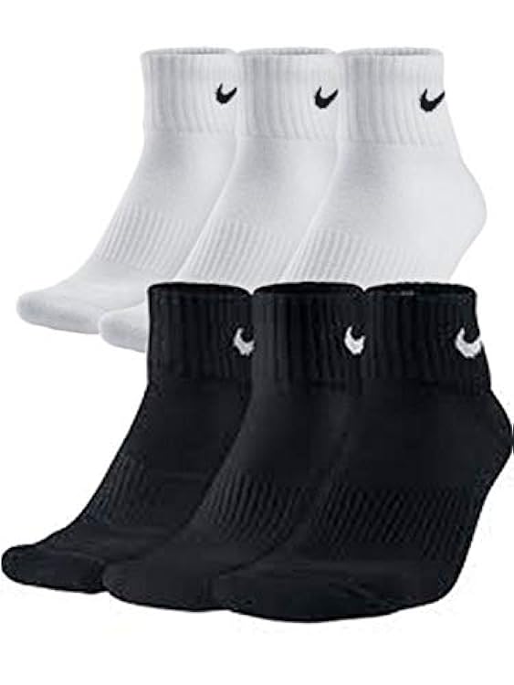 Nike SX7667 - 18 paia di calzini corti da uomo e donna, altezza alla caviglia, colore bianco e nero, sportivi, misura 34, 36, 38, 40, 42, 44, 46, 48 016228922