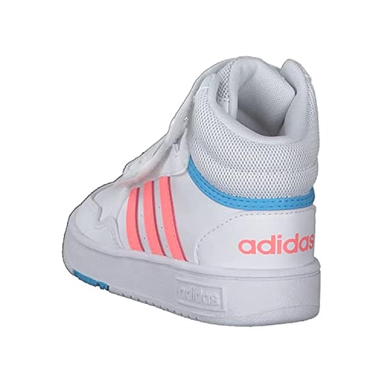 Adidas Hoops Mid 3.0 AC I, Scarpe da Ginnastica Basse Unisex - Bambini, Bianco/Rosso Acido/Sky Rush, 26 EU 268746719