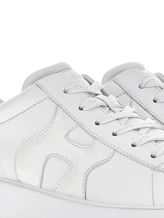 Hogan Sneakers Rebel in Pelle Bianco e Glitter HXW5640DN61QYQ0351 Bianco 667417565