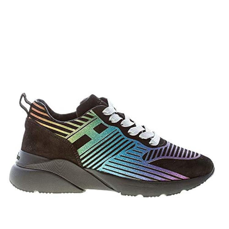 Hogan Donna Active One Sneaker in camoscio e Lavorazione Glitter Multicolore Color Size 520576417