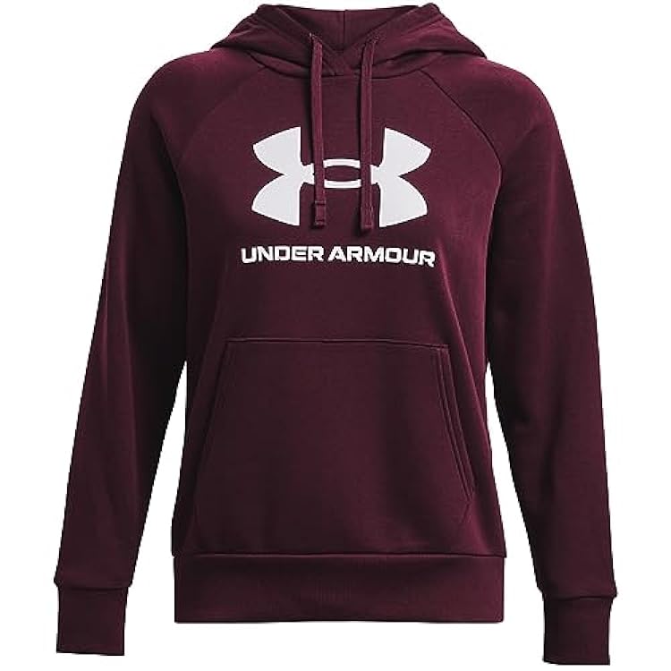 Under Armour Women´s Standard Rival Fleece Big Logo Hoodie, (600) Dark Maroon / / White, X-Small 883360508