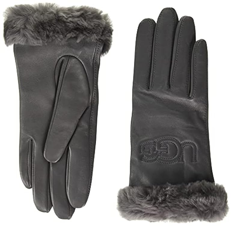 UGG W Classic Leather Logo Glove Donna 183154876
