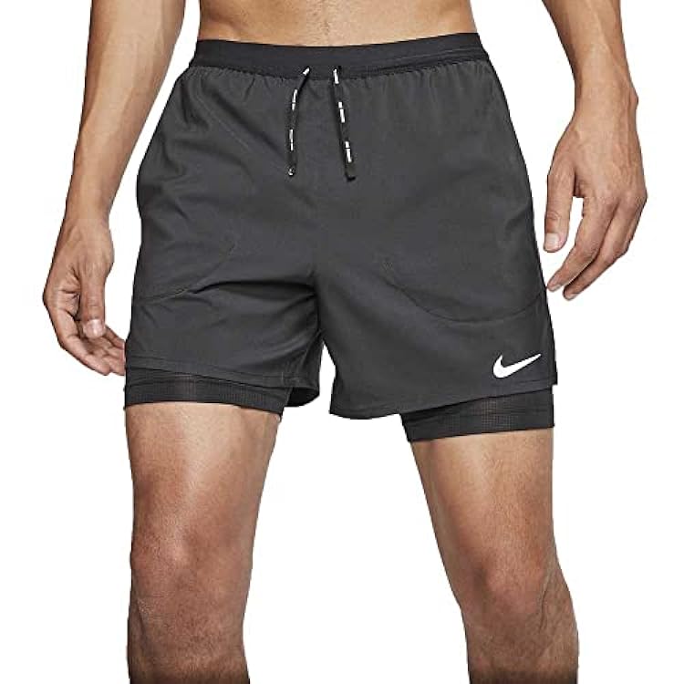 Nike Flex Stride, Pantaloncini da Bagno Uomo, Black/Bla