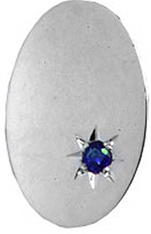 Sapphire Oval Sterling Silver Cravatte Tac di David Van