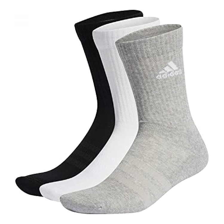 adidas Cushioned Crew Socks 3 Pairs Calze Medie Unisex - Bambini e ragazzi (Pacco da 3) 931166613
