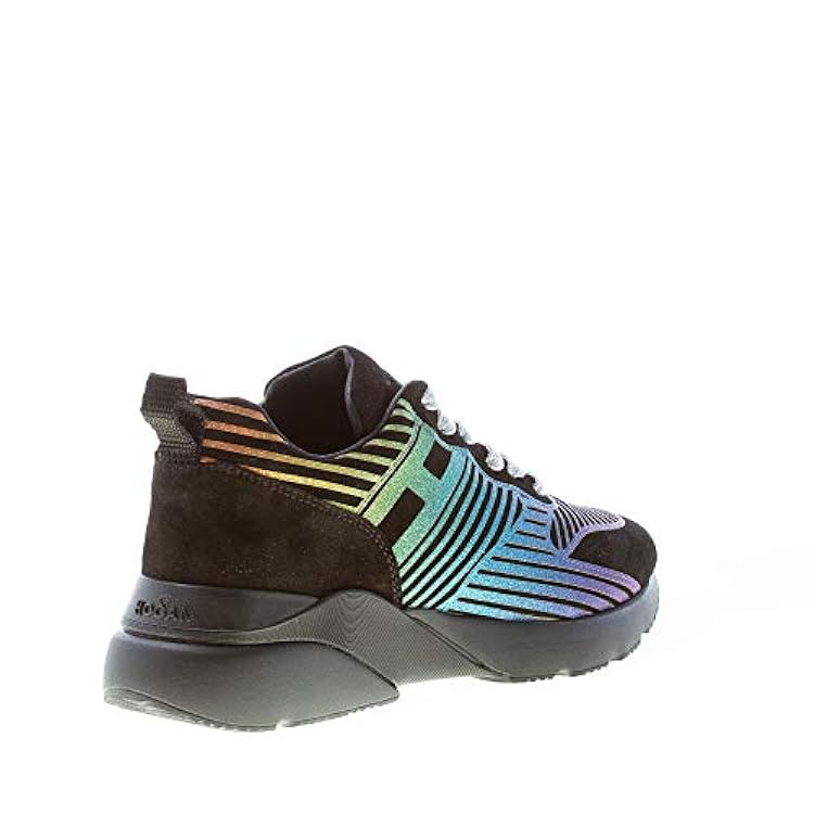 Hogan Donna Active One Sneaker in camoscio e Lavorazione Glitter Multicolore Color Size 520576417