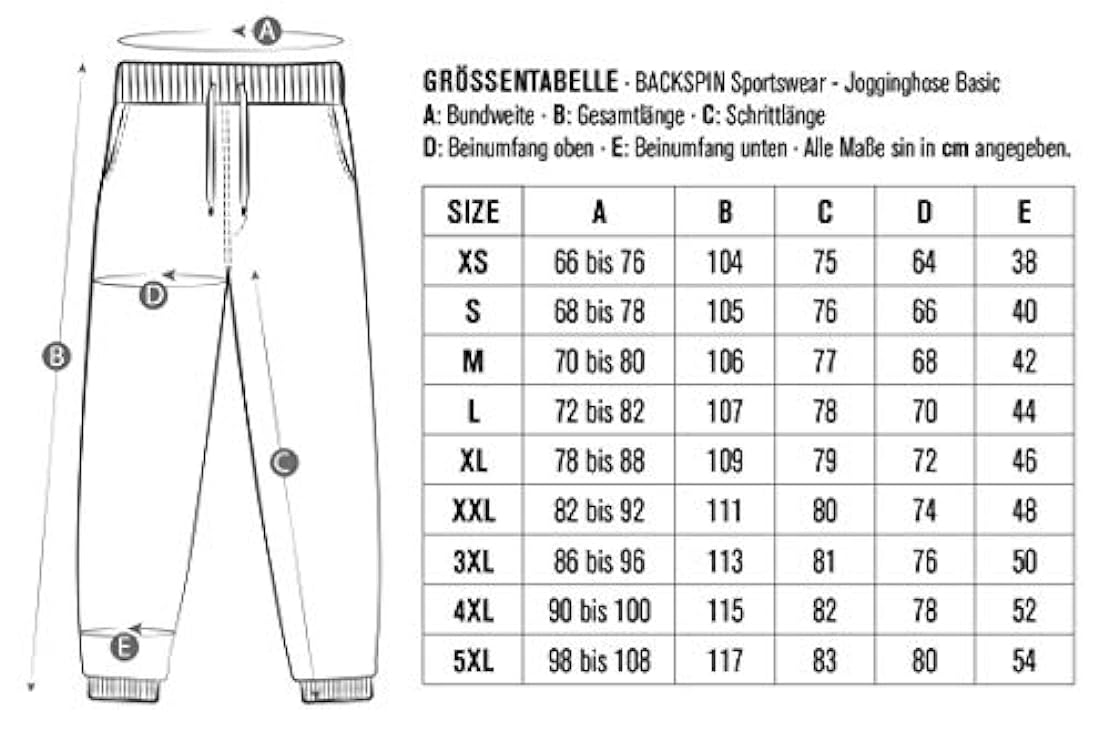 BACKSPIN Sportswear - Pantaloni da Tuta Basic 660060149