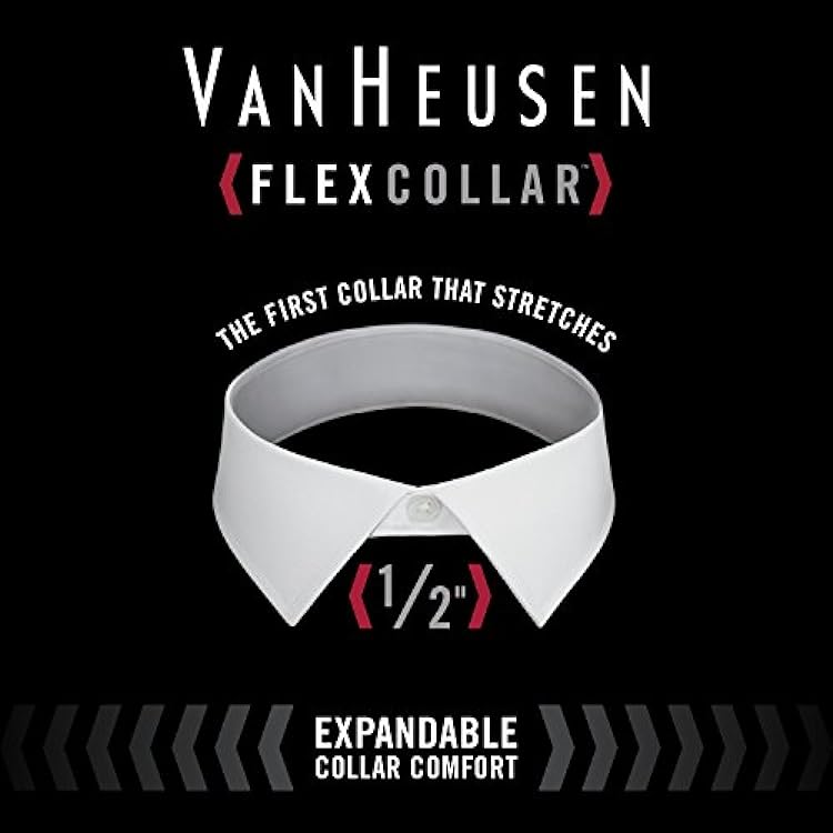 Van Heusen Camicia da Abito vestibilità Regolare Colletto Flessibile Elasticizzato Tinta Unita Elegante, Opaco Uomo 004881697
