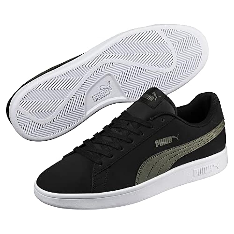 PUMA Unisex Adults´ Fashion Shoes SMASH V2 BUCK Trainers & Sneakers, PUMA BLACK-FOREST NIGHT, 38.5 732158386