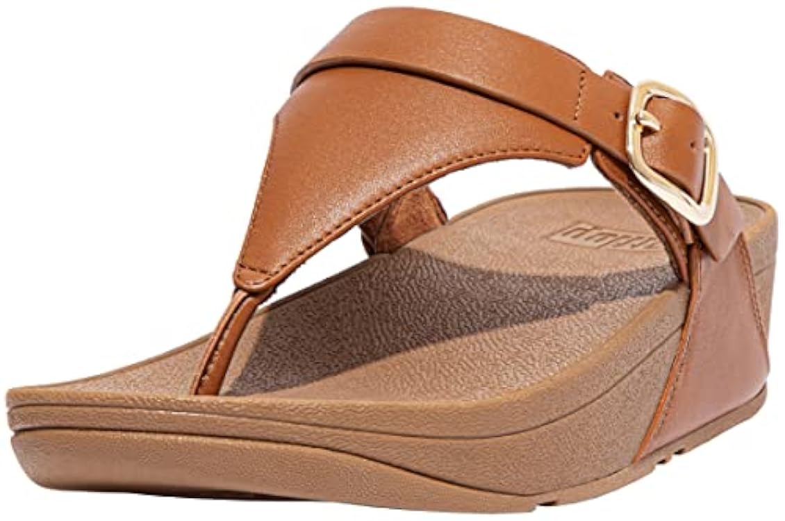 Fitflop Lulu Adjustable Leather Toe-Post Sandals, Ciabatte Donna 682212931
