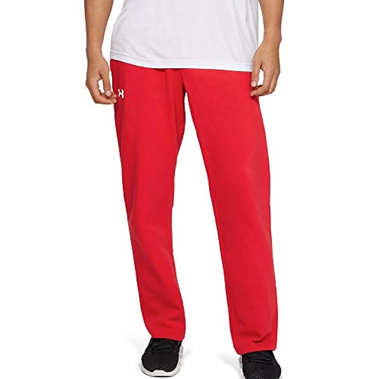 Under Armour Hustle Fleece Pants, Red (600)/White, XX-Large 847254876