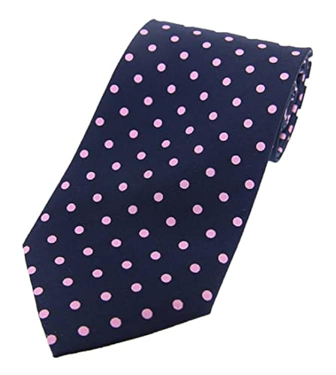 Navy / Rosa Pois twill di seta Cravattes di David Van Hagen 812910867