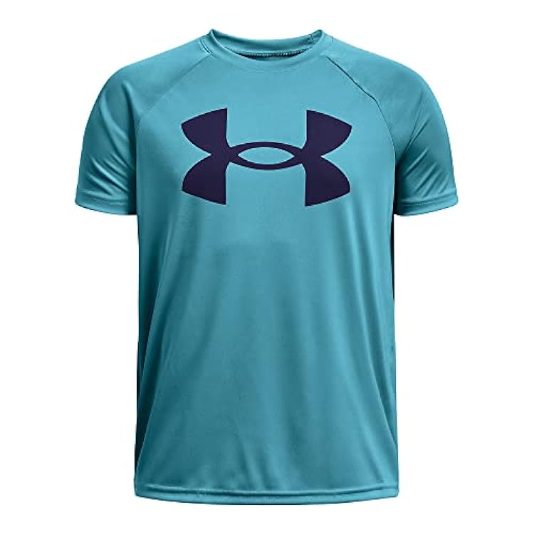 Under Armour Boys´ Standard Tech Big Logo Short Sleeve T-Shirt, (433) Glacier Blue / / Sonar Blue, Youth X-Small 424727487