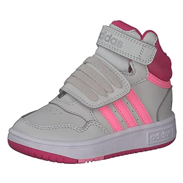 adidas Hoops Mid 3.0 AC I, Sneaker Unisex-Bambini, Grey One/Team Real Magenta/Beam Pink, 22 EU 177133888