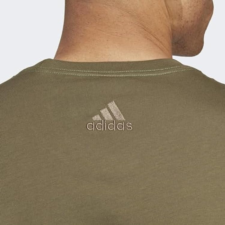 adidas Essentials Single Jersey Linear Embroidered Logo T-Shirt Uomo 339775116