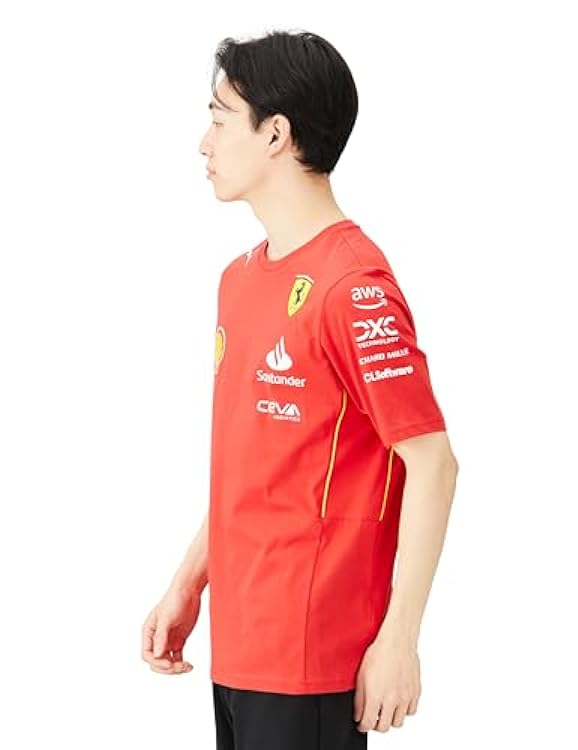 PUMA Maglietta della Squadra Scuderia Ferrari 2024 Uomo Rosso Bruciato 858405441
