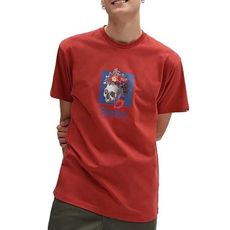 Vans T-Shirt da Uomo Death Blooms Rossa cod VN0A7PKISQ6