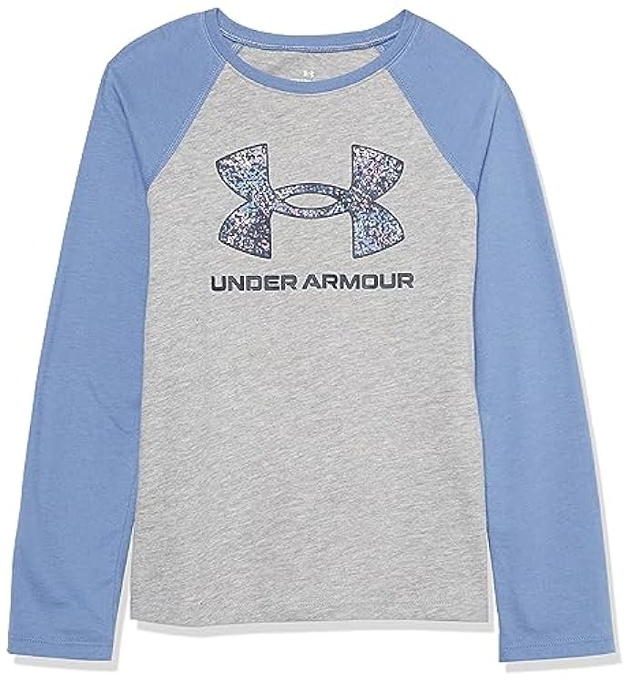 Under Armour Girls´ Outdoor Long Sleeve Tee, Stylish Crew Neckline, Cute Full Fit, Mod Gray Speckle Logo 323920022
