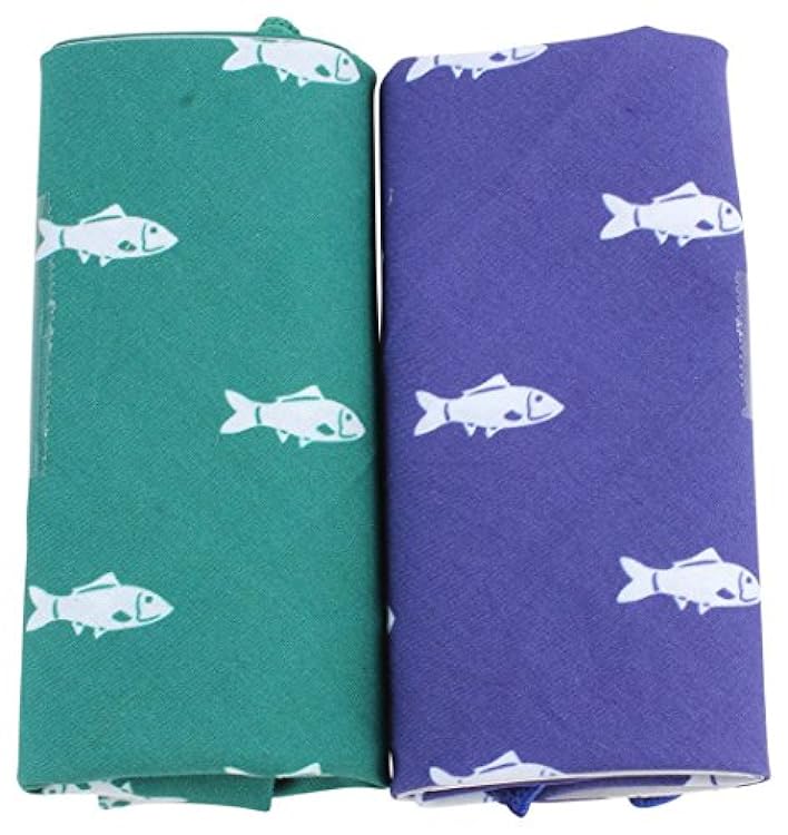 Set di fazzoletto di pesce di novità / verde blu / blu 