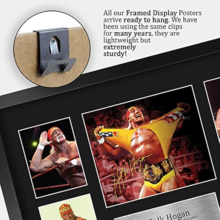 HWC Trading FR A3 Hulk Hogan Wrestling Regali Stampati Autografo Firmato Immagine Per WWE & WWF Memorabilia Tifosi - A3 Framed 276957215